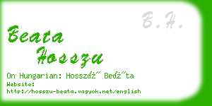 beata hosszu business card